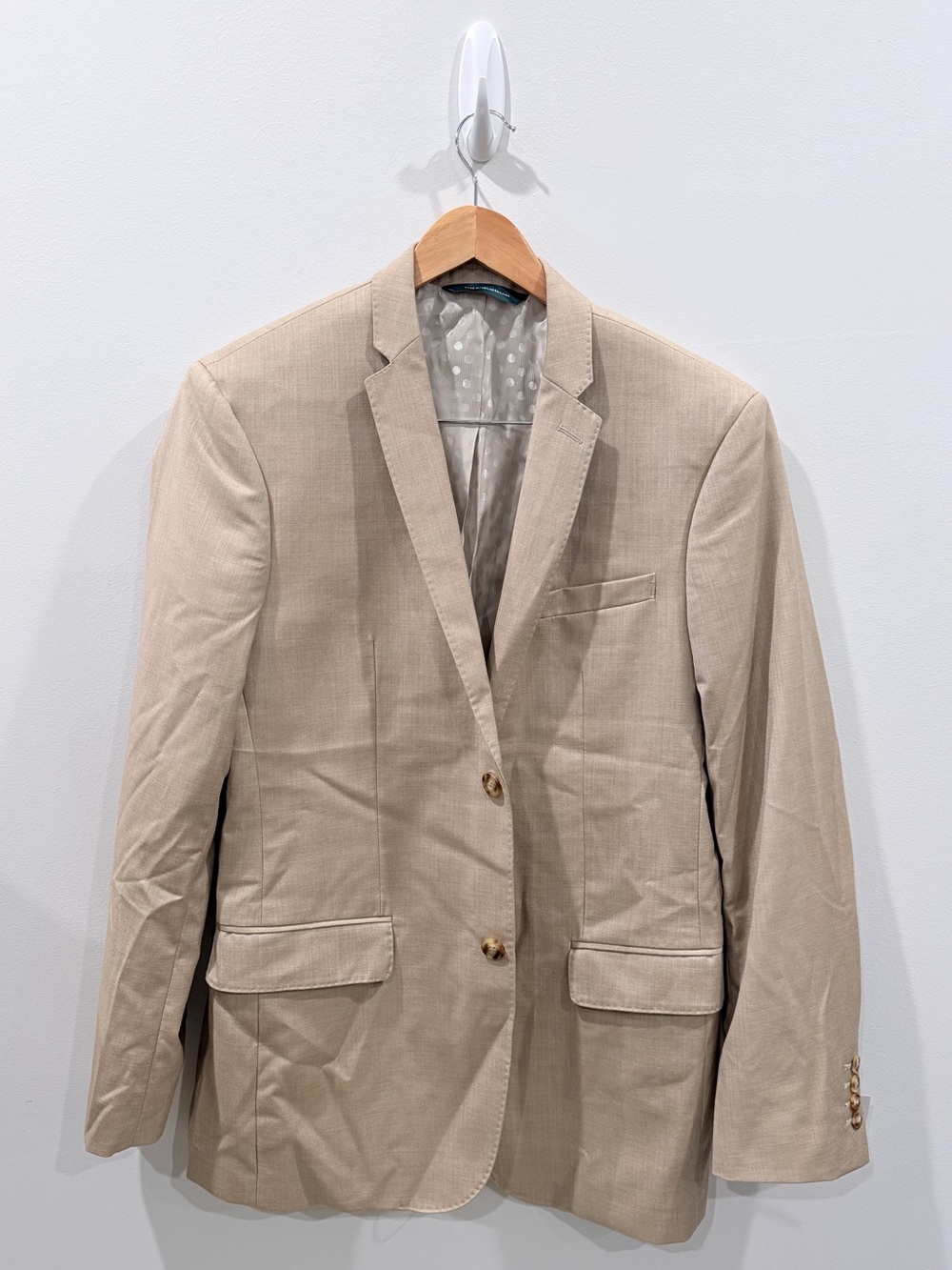 Perry Ellis Beige Men's Suit Jacket